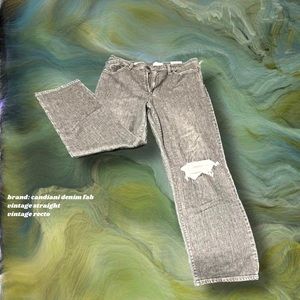 vintage straight gray ripped pants | vintage recto | vintage stretch